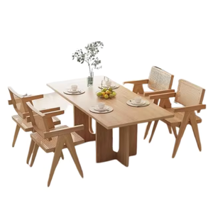 Juego de mesa de comedor para restaurante de muebles de diseño japonés moderno, el mejor juego de restaurante de calidad, fabricación en Indonesia - Product Image 1