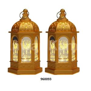 Pièce décorative de lampe de lanterne de photophore suspendue en laiton et en verre pour la maison - Product Image 5