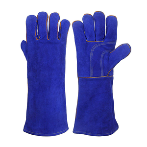 Usine de nouveaux gants de sécurité en cuir de vachette fendu gants de soudage industriels ignifuges et résistants à l'usure gants de travail - Product Image 3