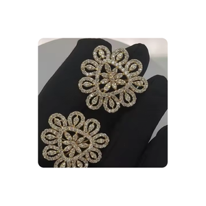 Pendientes de diamantes cultivados en laboratorio, pureza de oro de 18kt con pendientes de diamantes cultivados en laboratorio para niñas, uso de regalos, joyería de moda - Product Image 6