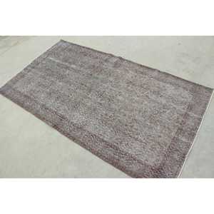 Tapis turc vintage, tapis de 3,6 x 6,7 pieds (109 x 205 cm), tapis en laine marocaine gris - Product Image 4