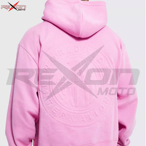 Sweat-shirt à capuche en coton éponge pour femmes, Logo personnalisé en relief 3d, blanc, français, col ras du cou, unisexe, vente en gros - Product Image 3