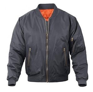 แจ็กเก็ตบอมเบอร์สำหรับผู้ชายเสื้อแจ็กเก็ตตกแต่งโลโก้งานปักลาย - Product Image 1