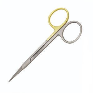 Iris Supercut Tijeras Recto 11,5 cm Precisión Manual Dental Instrumento quirúrgico Clase II Manijas de anillo de oro Certificación CE OEM - Product Image 2