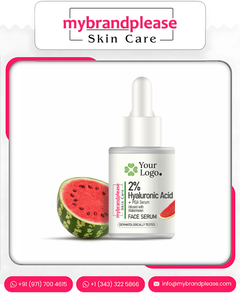 Custom Logo Private Label Manufacturing Two Percent Hyaluronic Acid PGA Watermelon Infused Hydrating Face Body Serum Skin <b>Care</b> - Product Image 2