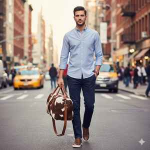 กระเป๋าเดินทางหนังแท้แบบมีขน ขายออนไลน์ ขายดีที่สุด ขายส่ง กระเป๋าเดินทางหนังแท้สไตล์ไม่ซ้ำใคร ราคาถูก - Product Image 1