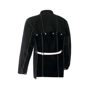 Cuir de vachette fendu veste de sécurité réfléchissante résistant aux flammes lutte contre l'incendie dos ouvert tablier à bavette Cape manchon soudage soudage - Product Image 5
