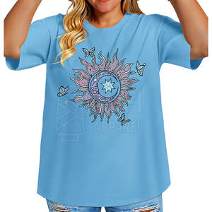 T-shirt décontracté pour femme, grande taille, style estival, uni, tricoté, respirant, séchage rapide, 100% coton, confortable - Product Image 2