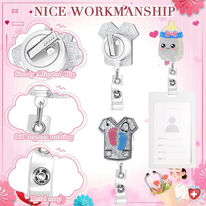 <span class=keywords><strong>Cordon</strong></span> rétractable chaud LPN RN CNA RT, Badge pour étudiant en soins infirmiers, bobine avec pince crocodile pour médecin <span class=keywords><strong>infirmière</strong></span>, accessoires support de vie - Product Image 2