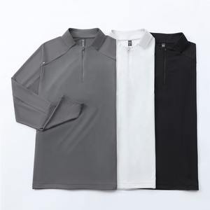 Al Aire Libre Stand Collar 1/4 Zip camiseta Running Sports hombres camisetas de manga larga al por mayor - Product Image 5