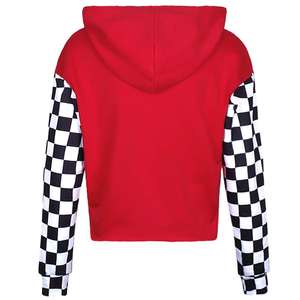 Personalizado de alta calidad de gran tamaño Casual sólido gris Otoño Invierno manga larga cordón señoras Crop Top sudaderas con capucha ropa de mujer - Product Image 2