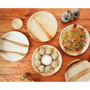 Platos desechables redondos biodegradables duraderos, vajilla ecológica para bodas, picnics y eventos de oficina - Product Image 5