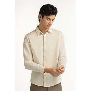 Chemises décontractées pour hommes 100% coton popeline respirantes et infroissables coupe classique pour le bureau été - Product Image 4