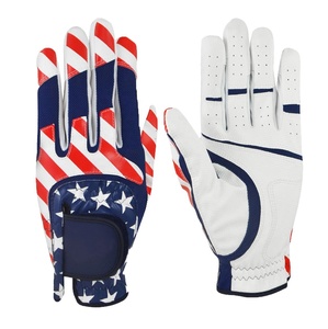 ถุงมือกอล์ฟหนังแกะกันลื่นทนต่อการสึกหรอระบายอากาศได้ดีมีโลโก้ตามสั่งดีไซน์ธงสหรัฐอเมริกา - Product Image 1