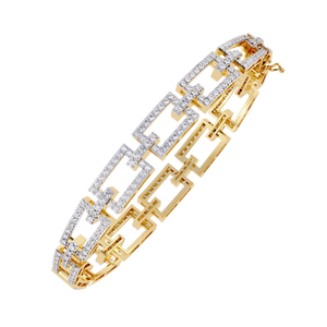 Magnifique bracelet et jonc en or 18 carats avec diamants de laboratoire - Product Image 4