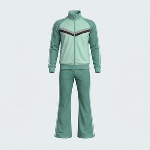 Ensemble de survêtement évasé pour homme, léger, séchage rapide, prix abordable, col montant, couleur unie, cordon de serrage, logo personnalisé, nouvelle arrivée - Product Image 3