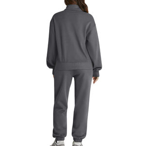 2025ชุดวอร์มผ้าฝ้ายขนแกะสำหรับผู้หญิงชุดวอร์มระบายอากาศได้ดีสำหรับฤดูหนาวพิมพ์โลโก้ตามสั่ง - Product Image 2