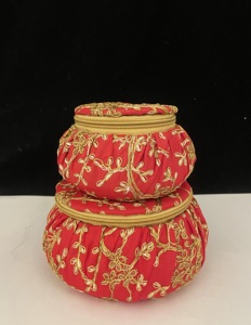 Indian Handmade Embroidery Matka Style Storage <b>Box</b> <b>Wedding</b> <b>Favor</b> Women Jewelry Matka <b>Box</b> for Home Decor - Product Image 4