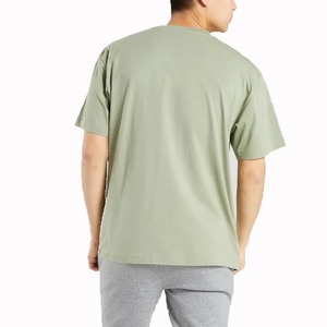 Camiseta deportiva transpirable de alta calidad de algodón liso de 220g para hombre con logotipo personalizado - Product Image 3