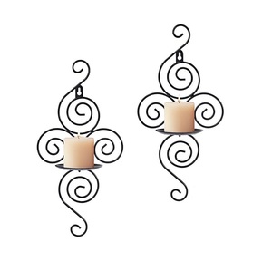 New Arrival Luxury Design Candle <b>Sconce</b> Black Coated Metal Candle <b>Wall</b> <b>Sconces</b> Candle Holder at Affordable Prices. - Product Image 6