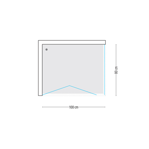 Porta della cabina doccia a soffietto con cristalli serigrafati 100x80 cm - Product Image 4