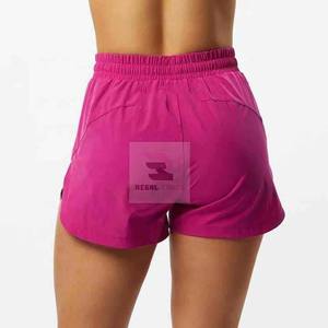 Gym Workout <b>Zipper</b> Fitness Sports Double Layer <b>Shorts</b> with Pockets for Women - Product Image 2