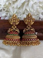 Boucles d'oreilles Jhumka de temple de haute qualité, dernières créations, plaquées or, style ethnique traditionnel, ornées de pierres Kundan et motif Paisley, avec cristaux