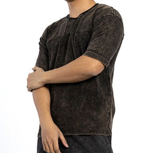 Nueva camiseta de lavado ácido de moda para hombres Poliéster/Algodón de alta calidad MOQ bajo al por mayor - Product Image 5