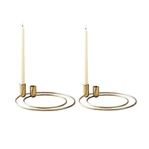 Soporte de vela de Hierro y Latón de aluminio, accesorio decorativo para velas, soporte de cera de lujo, 3 pilares - Product Image 3