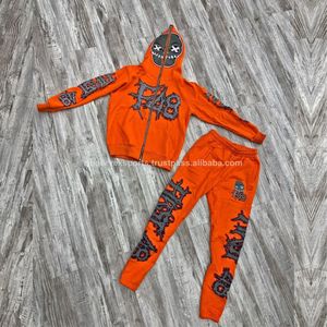 Vente en gros de haute qualité 100% coton Sweat à capuche avec fermeture éclair sur l'ensemble du corps Sweat à capuche surdimensionné avec fermeture éclair sur l'ensemble du corps pour hommes - Product Image 2