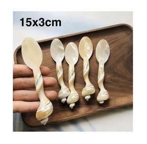 Cucharas de conchas marinas pulidas a mano para tiendas de regalos: artesanías vietnamitas únicas para clientes exigentes. - Product Image 1