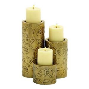 Porte-bougie en métal artisanal élégant pour la décoration de table et les intérieurs contemporains - Product Image 5