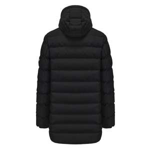 Veste parka d'hiver pour homme en gros au Canada, taille plus 6XL, longue, épaisse, col montant, capuche, tissu imperméable, motif léger, logo - Product Image 5