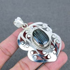 Tendance maintenant bleu Labradorite pendentifs breloques en gros 925 argent plaqué laiton pierres précieuses collier pendentifs bijoux de mode - Product Image 1