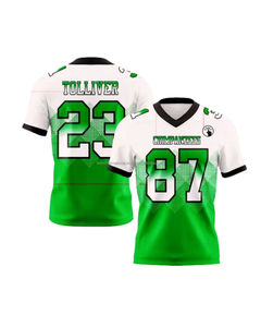 Maillots de football américain en polyester à col en V pour adultes, 100% polyester, prêts à être expédiés, meilleure qualité, jersey cousu - Product Image 1