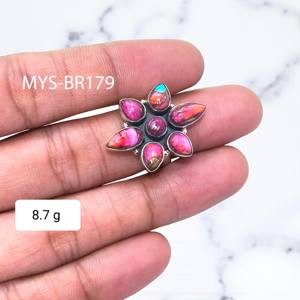 Anillos de Plata de Ley 925 con Turquesa Increíble Color Algodón de Azúcar, Anillos de Plata de Ley con Alto Pulido - Product Image 1