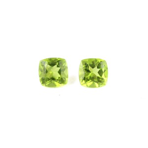 Piedra preciosa de peridoto verde cortada con cojín personalizado, piedra suelta natural en tamaño y forma calibrados - Product Image 2