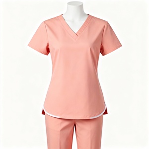 Venta al por mayor personalizado enfermera Top conjuntos médicos hombres mujeres Unisex cuello en V Spandex Hospital enfermería uniformes femeninos Jogger Scrub Set - Product Image 6