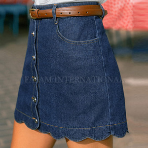 Jupes en jean pour femmes fabriquées en usine, en coton, en promotion, meilleur matériau, en stock - Product Image 2
