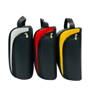 Bolsa de zapatos de golf de poliéster transpirable con asa de transporte y diseño de ventilación con cordón y cierre de cremallera para viajes y Deportes - Product Image 3