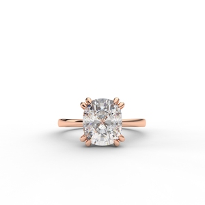 Anillo de Compromiso y Boda con Diamante Cultivado en Laboratorio, Corte Ovalado, Certificado por IGI, en Oro Amarillo/Blanco/Rosa de 9K - Product Image 6