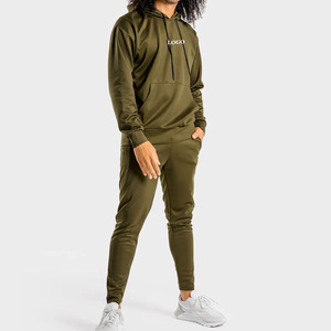Chándal para Hombre con Bolsillo, Precio al por Mayor, con Capucha y Mangas Completas, Material Cómodo, Diseño de Cintura Elástica / Diseño de Color Sólido - Product Image 1