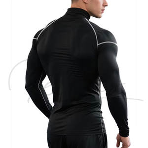 T-shirts de sport à manches longues pour homme, compression, séchage rapide, spandex/polyester 220g, rash guard, vêtements de sport, haute élasticité - Product Image 4