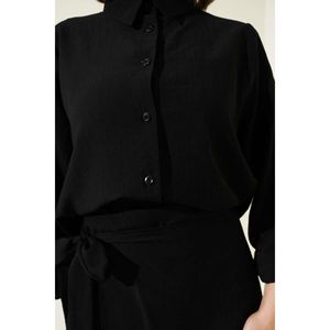 Ensemble 2 pièces avec jupe nouée sur le côté Noir - Product Image 3