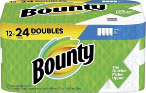 Vendedor de toallas de papel Bounty tamaño auténtico de 2 capas blancas 12 rollos Familiares | 30 rollos regulares para gran oferta y bajo precio - Product Image 2