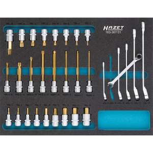 Juego de Llaves Combinadas y Vasos con Trinquete Hazet de 31 Piezas, Juego de Herramientas Premium - Product Image 1