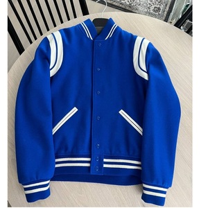 Veste universitaire pour homme, broderie rétro de lettres, logo personnalisé sur le devant, coupe ample, uniforme de baseball universitaire, veste en laine - Product Image 6