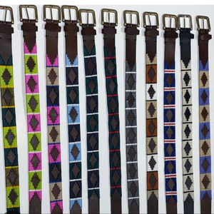 เข็มขัดดีไซน์เนอร์สำหรับชายและหญิงยอดเยี่ยมหนังวัวแท้ทำด้วยมือโปโลตะวันตกแกะสลักความยาวตามสั่ง - Product Image 1