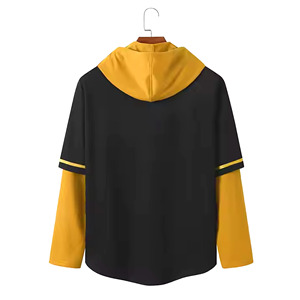 Custom <b>Designed</b> Men's Double Sleeve Thermal Hoodie High Quality 100% Cotton Fleece Plain Dyed Oversized Winter Wear Quick Dry - Product Image 2