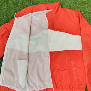 Ensemble survêtement coupe-vent homme tendance de qualité supérieure, coupe décontractée, respirant, imperméable, imprimé peau de mouton, couleur unie - Product Image 4